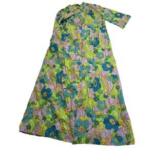 Millay Vintage Housecoat in Green Floral